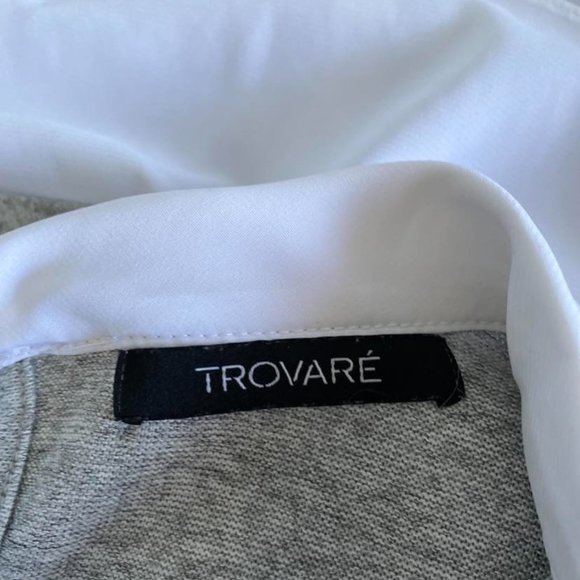 Grey Sweater with a mock collar and shirt at the bottom Size 2X - Picture 8 of 13